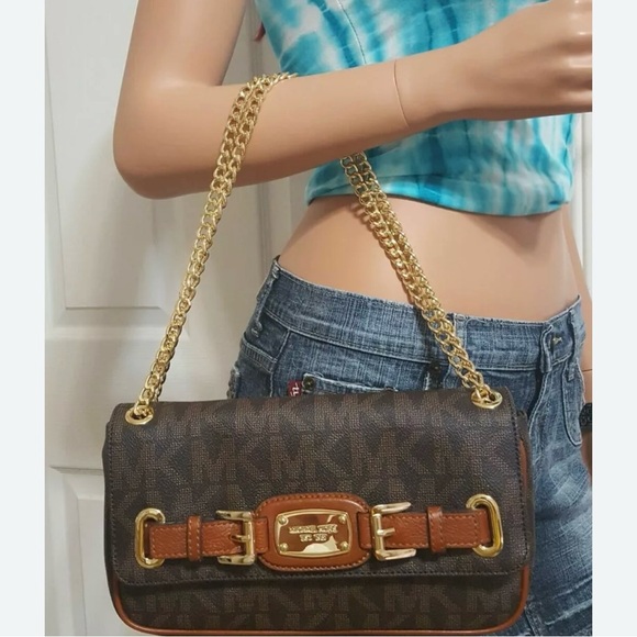 Michael Kors Hamilton Signature Logo Print Jet Travel‎ Shoulder Bag MSRP $228 - Picture 1 of 11
